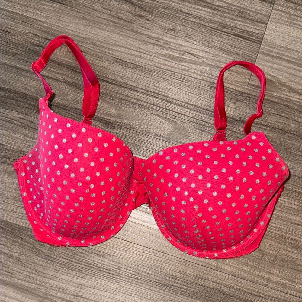 Victoria's Secret Pink Polka Dot Bra with Underwire Support